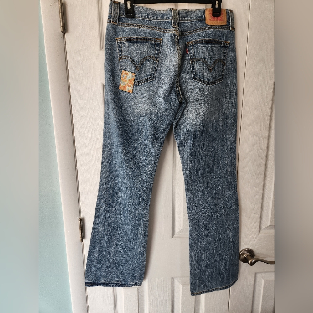 Levi's 513 Patchwork Bootcut Jeans Y2k - image 7
